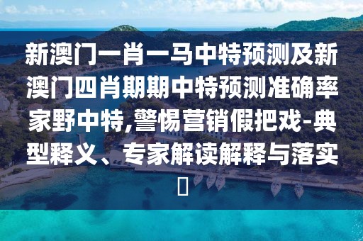 新澳門(mén)一肖一馬中特預(yù)測(cè)及新澳門(mén)四肖期期中特預(yù)測(cè)準(zhǔn)確率家野中特,警惕營(yíng)銷假把戲-典型釋義、專家解讀解釋與落實(shí)?