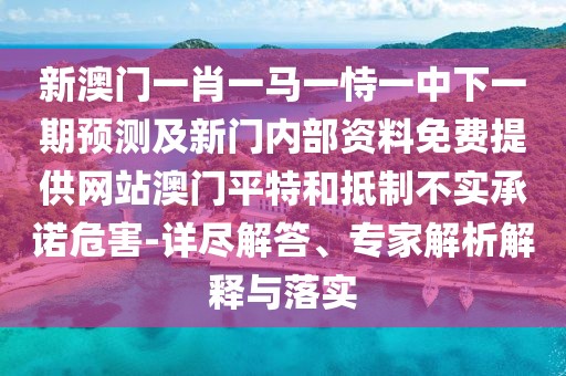 新澳門(mén)一肖一馬一恃一中下一期預(yù)測(cè)及新門(mén)內(nèi)部資料免費(fèi)提供網(wǎng)站澳門(mén)平特和抵制不實(shí)承諾危害-詳盡解答、專(zhuān)家解析解釋與落實(shí)